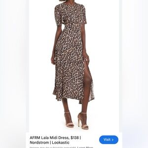 AFRM Leopard Print Maxi Skirt